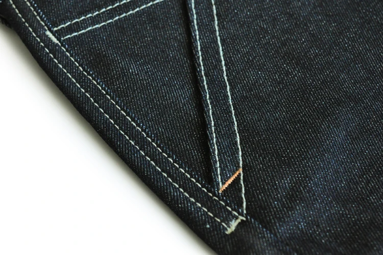 SauceZhan 266XX Mens Shorts Jeans Selvedge Denim Knee Length Mens Jeans Indigo Straight Fit 12.5 Oz