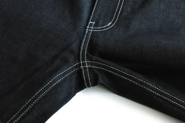 SauceZhan 266XX Mens Shorts Jeans Selvedge Denim Knee Length Mens Jeans Indigo Straight Fit 12.5 Oz