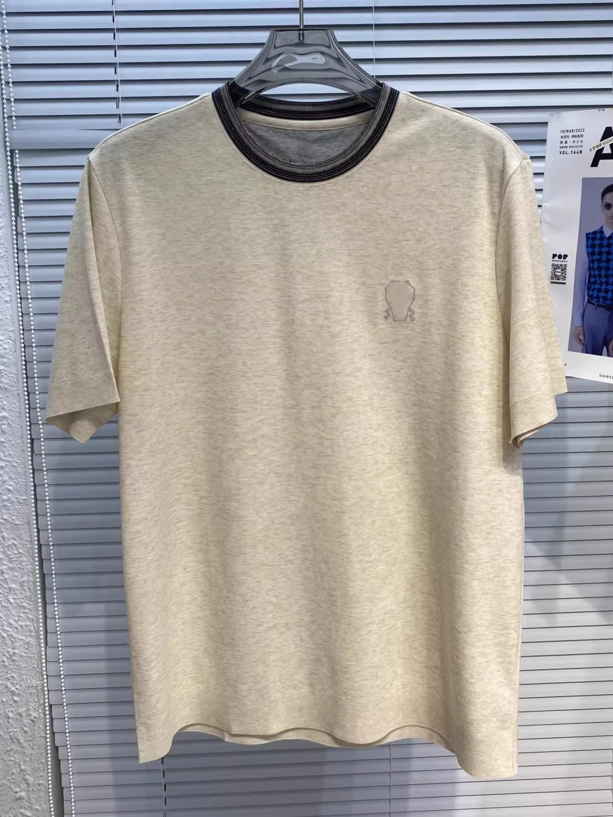 Italian BC 26ss casual striped contrasting short-sleeved T-shirt