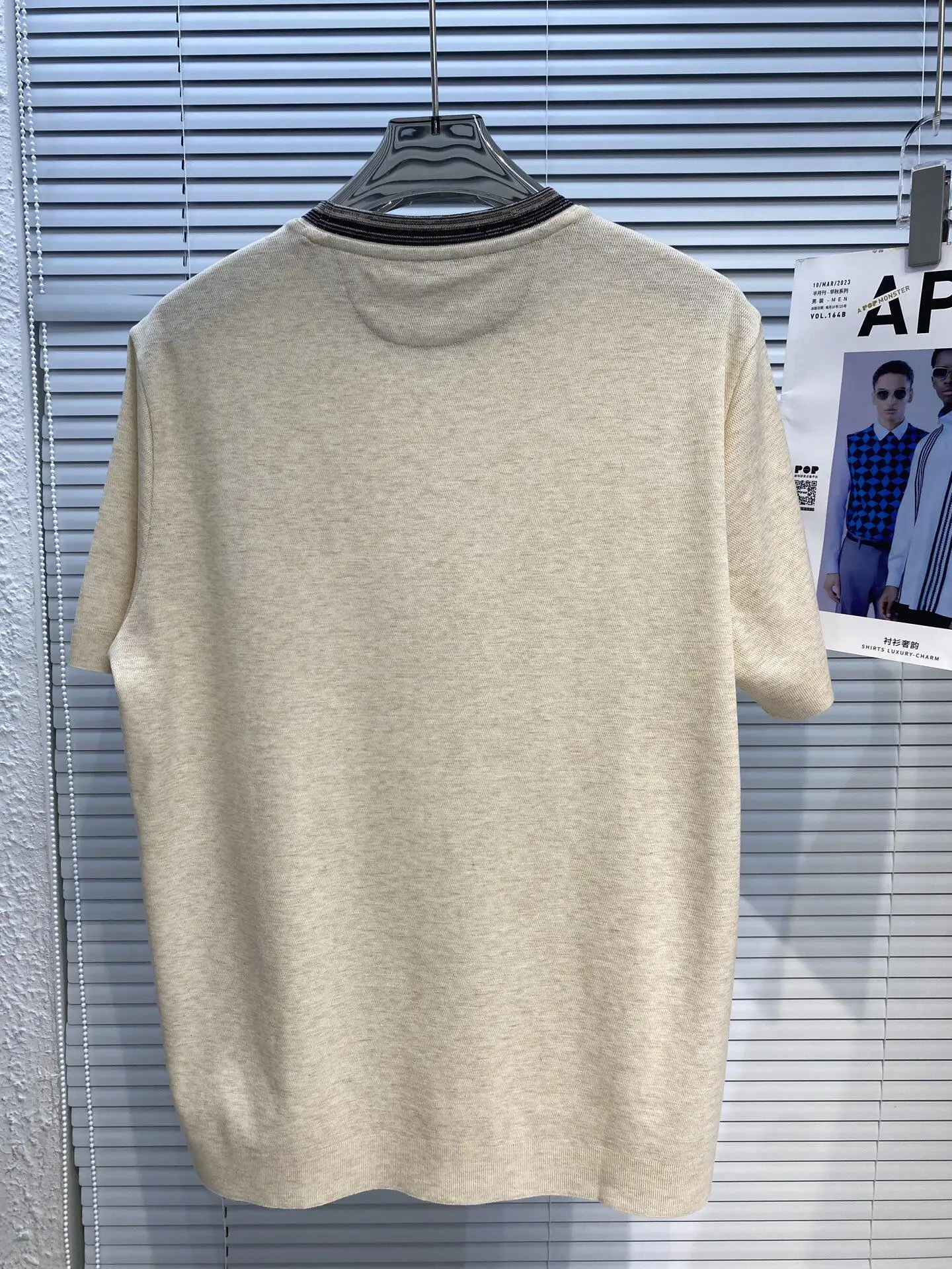 Italian BC 26ss casual striped contrasting short-sleeved T-shirt