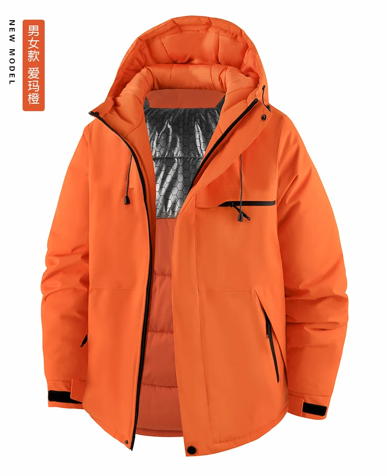 Men's Jacket Stand Collar Stamp Mens Parka Winter New Down Jacket Fleece Warm Jackets Men Business Leisure Coat Baseball Coats
