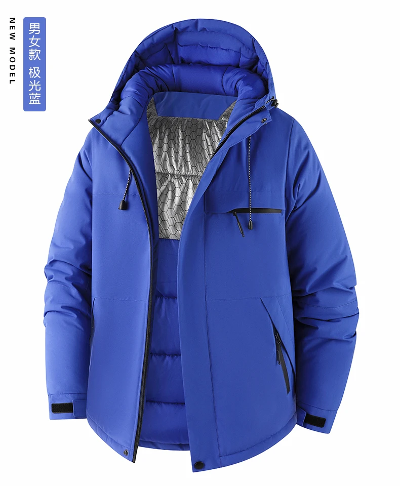 Men's Jacket Stand Collar Stamp Mens Parka Winter New Down Jacket Fleece Warm Jackets Men Business Leisure Coat Baseball Coats