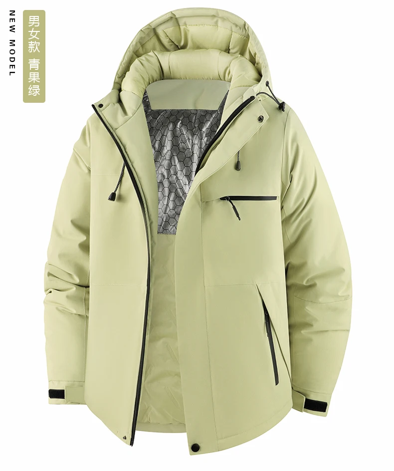Men's Jacket Stand Collar Stamp Mens Parka Winter New Down Jacket Fleece Warm Jackets Men Business Leisure Coat Baseball Coats