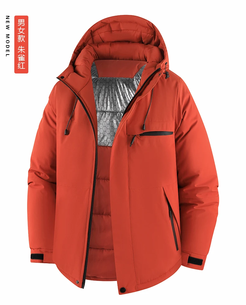 Men's Jacket Stand Collar Stamp Mens Parka Winter New Down Jacket Fleece Warm Jackets Men Business Leisure Coat Baseball Coats