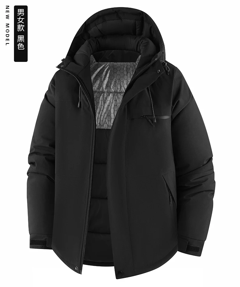 Men's Jacket Stand Collar Stamp Mens Parka Winter New Down Jacket Fleece Warm Jackets Men Business Leisure Coat Baseball Coats