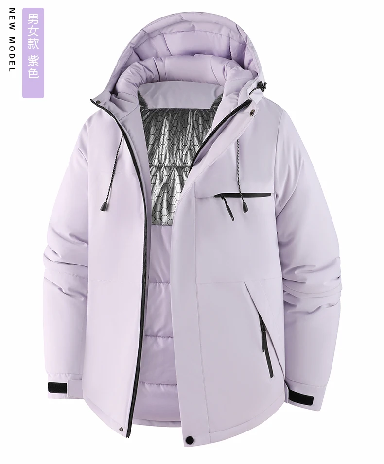 Men's Jacket Stand Collar Stamp Mens Parka Winter New Down Jacket Fleece Warm Jackets Men Business Leisure Coat Baseball Coats