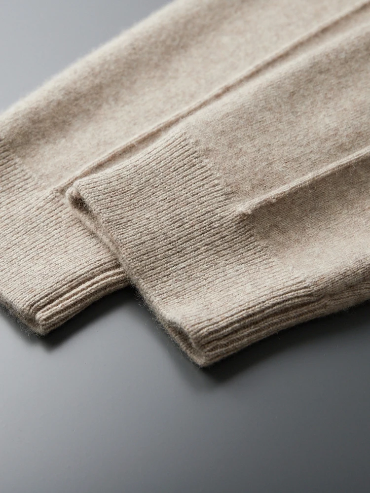 Men's Cashmere Pants Smart Casual Pencil Pants Autumn Winter Thick Soft Warm Trousers 100% Merino Wool Knit Pants Korean Style
