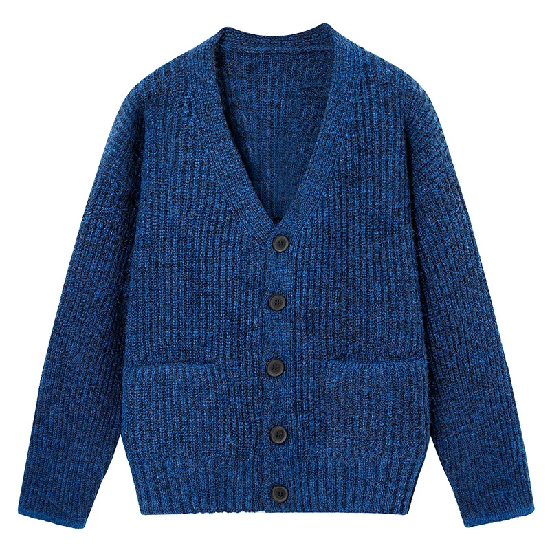 Men's Autumn and Winter Outdoor Comfortable Windproof Warm Cardigan Sweater Fashion Trend Versatile Knitted Warm Casual Jacket