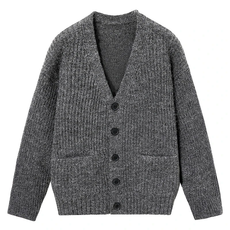 Men's Autumn and Winter Outdoor Comfortable Windproof Warm Cardigan Sweater Fashion Trend Versatile Knitted Warm Casual Jacket