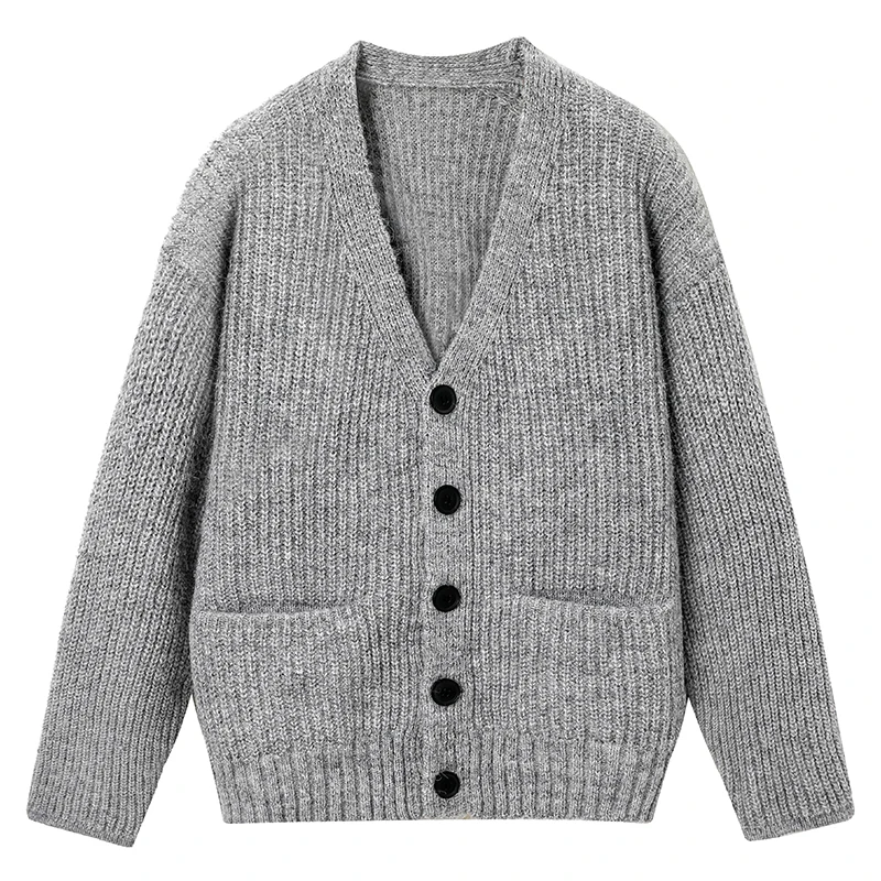 Men's Autumn and Winter Outdoor Comfortable Windproof Warm Cardigan Sweater Fashion Trend Versatile Knitted Warm Casual Jacket