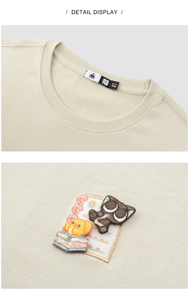 Semir Men Tshirt Long Sleeve Loose Crew Neck Embroidered Detail 2026 Autumn Couple Casual Pullover Everyday Top