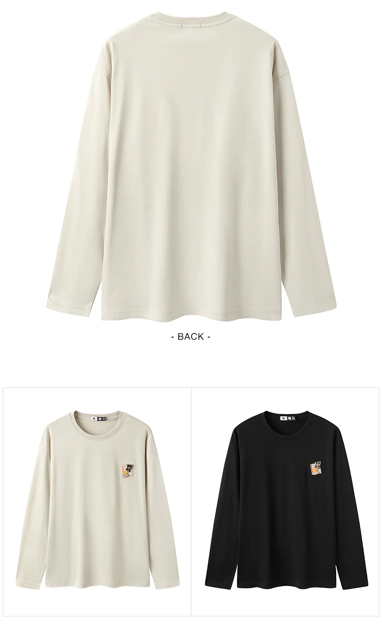 Semir Men Tshirt Long Sleeve Loose Crew Neck Embroidered Detail 2026 Autumn Couple Casual Pullover Everyday Top