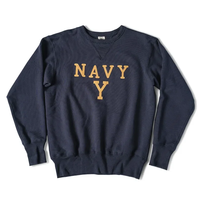 Classic Bronson Boxing Coach Pullover – Navy Y Shipyard Heavyweight Fleece Sweatshirt with Rugged Ringside Style