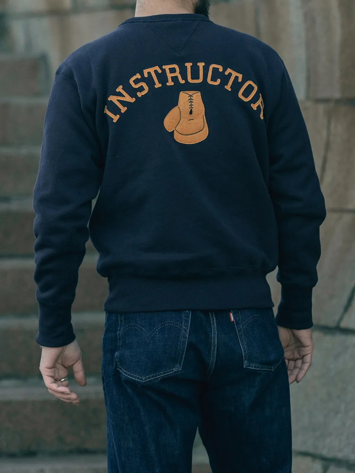 Classic Bronson Boxing Coach Pullover – Navy Y Shipyard Heavyweight Fleece Sweatshirt with Rugged Ringside Style