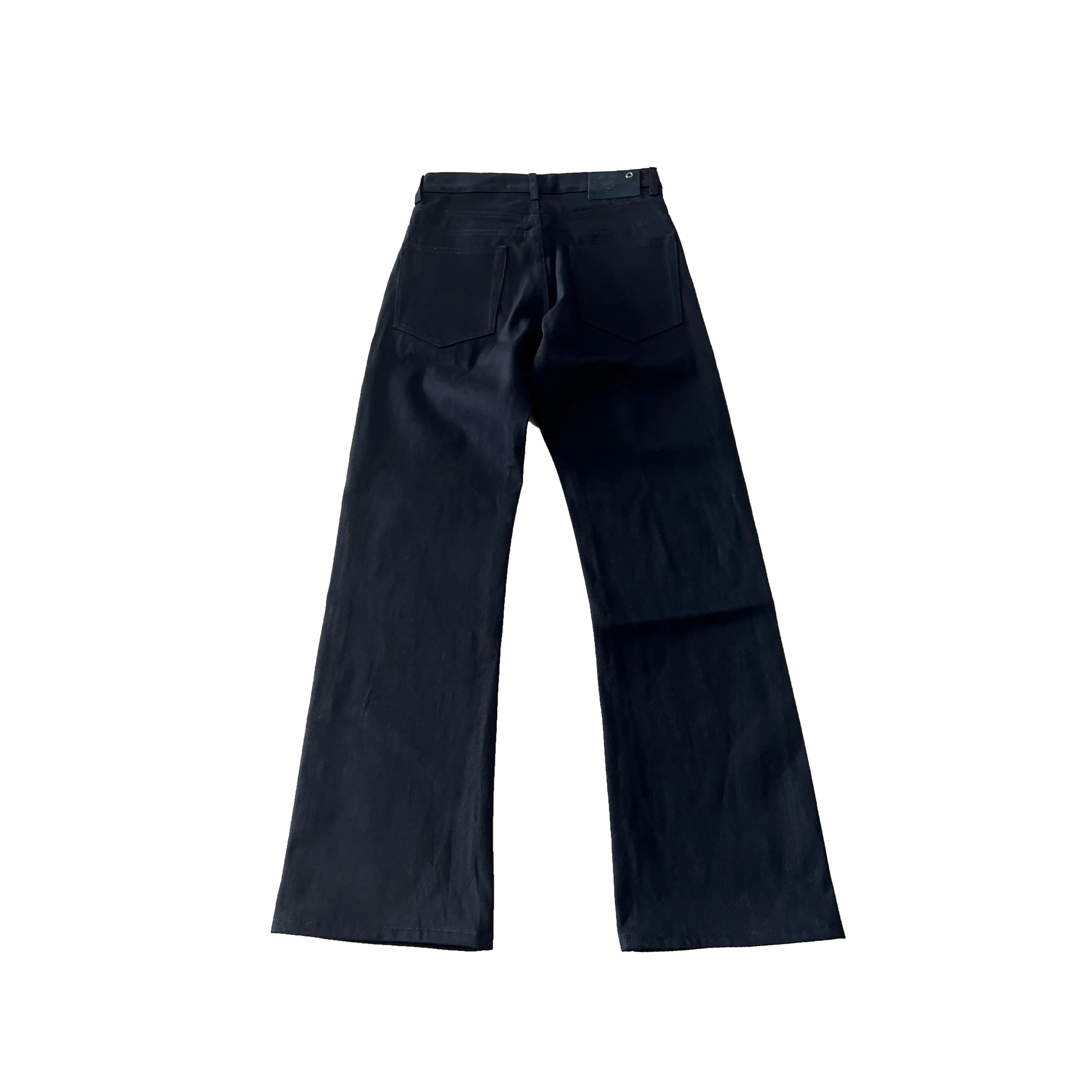 American Retro Nofaith Japanese-Made Red-Edged Selvedge Pure Black Raw Denim Bootcut Jeans Bootcut Fit Boot Pants