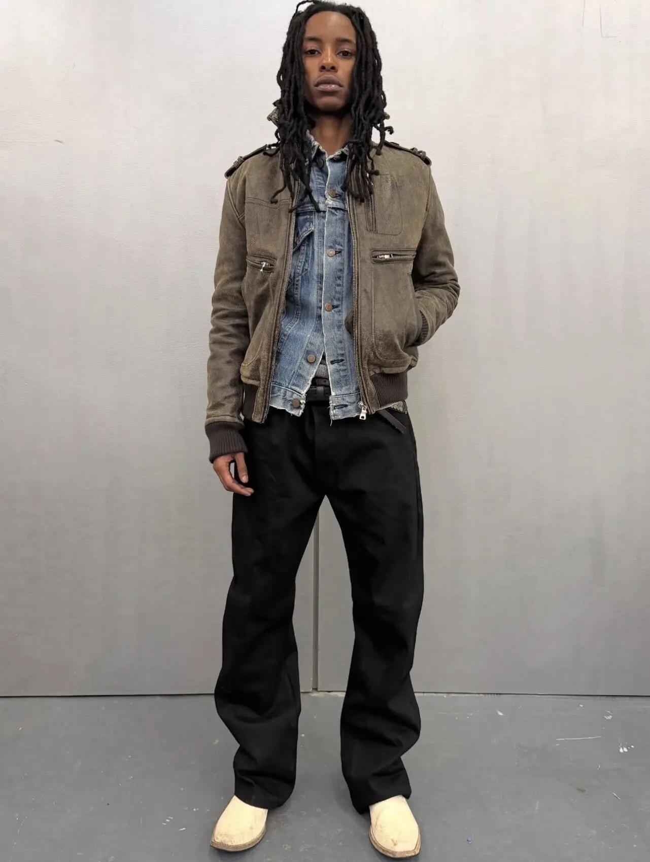 American Retro Nofaith Japanese-Made Red-Edged Selvedge Pure Black Raw Denim Bootcut Jeans Bootcut Fit Boot Pants