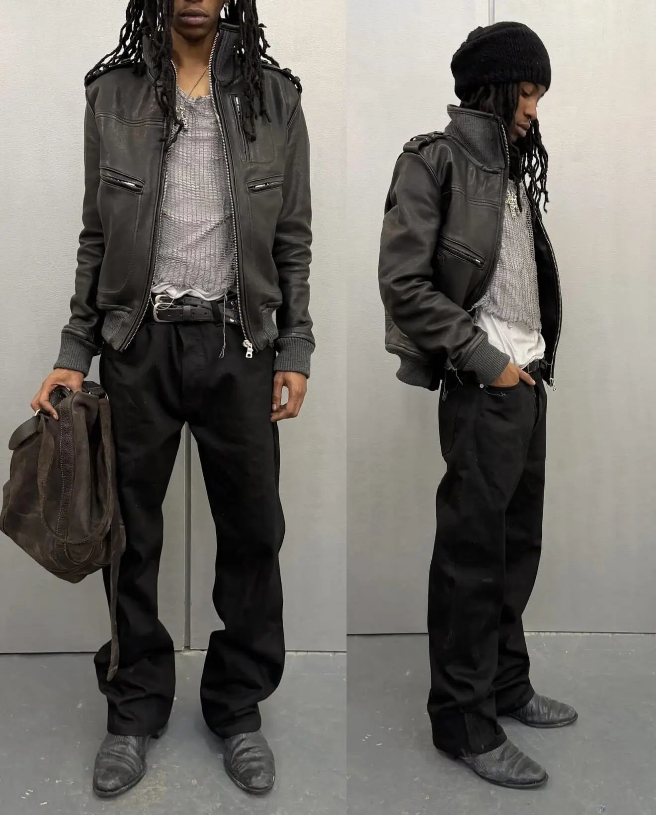 American Retro Nofaith Japanese-Made Red-Edged Selvedge Pure Black Raw Denim Bootcut Jeans Bootcut Fit Boot Pants
