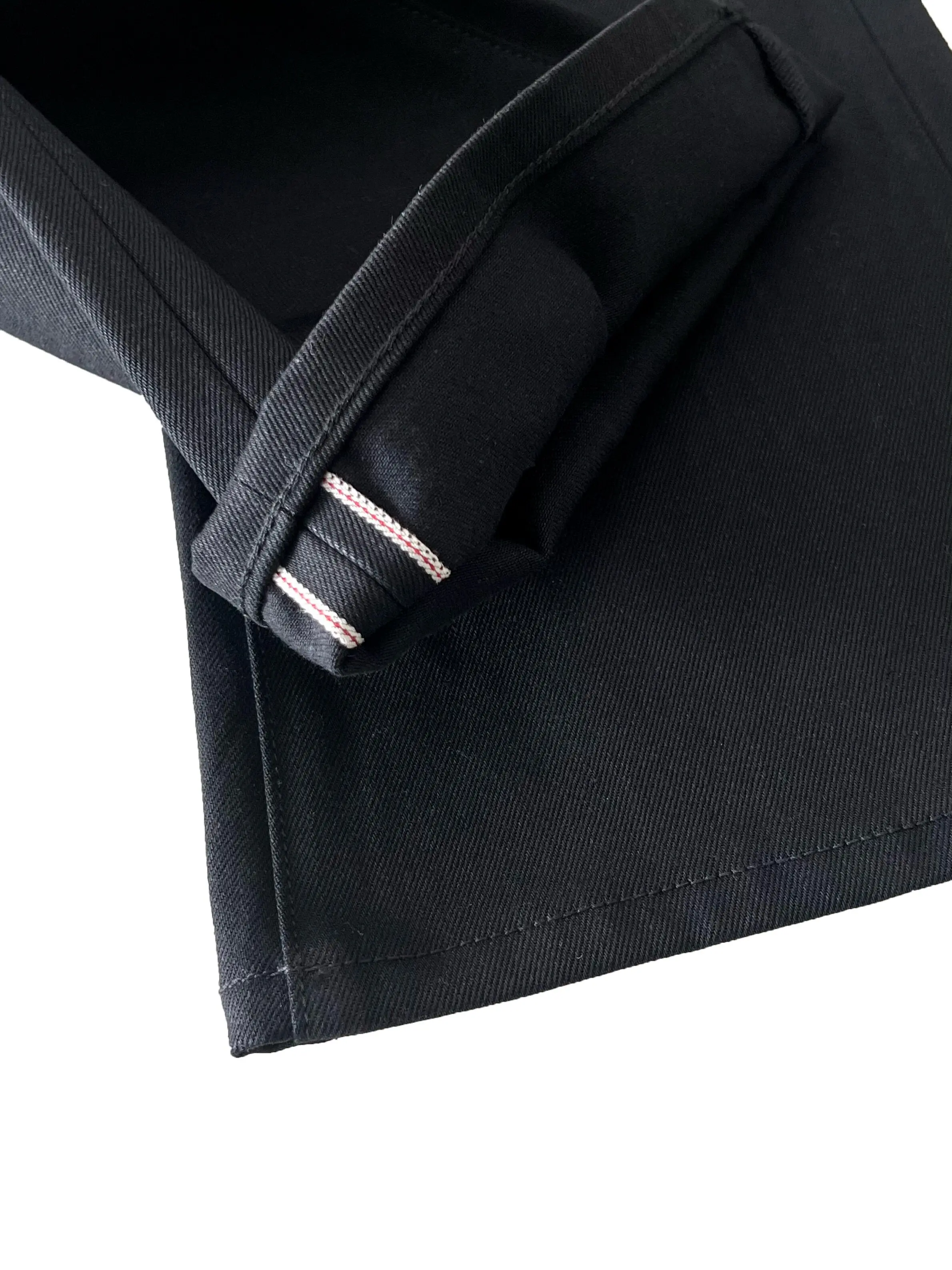 American Retro Nofaith Japanese-Made Red-Edged Selvedge Pure Black Raw Denim Bootcut Jeans Bootcut Fit Boot Pants