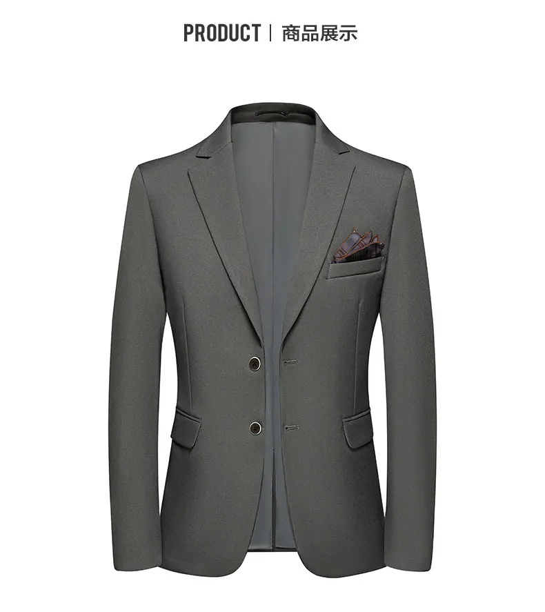 2025 Men's Slim Fit Business Casual Blazer High Quality Fashion All-in-One Banquet Korean Style Handsome Trend for All Seasons