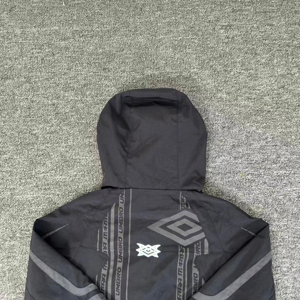 3M Reflective Contrast Color Windbreaker Zipper Hooded Jacket for Men and Women Cardigan Loose Breathable Outwear Coat