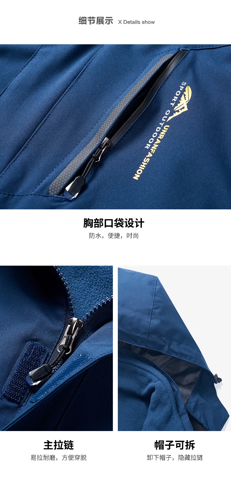 Stay Warm & Dry: Unisex 3-in-1 Thermal Jacket with Waterproof, Windproof & Breathable Insulation