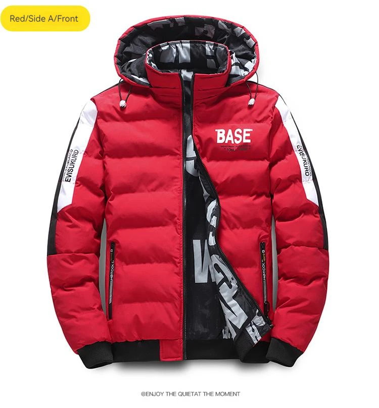 Ueteey Winter Warm Cotton Jacket Men 2023 Windproof Padded Thick Hooded Parkas Down Jakcets Casual Outdoor Mens Coat Streetwear