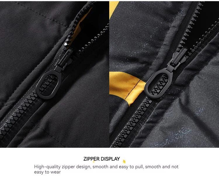 Ueteey Winter Warm Cotton Jacket Men 2023 Windproof Padded Thick Hooded Parkas Down Jakcets Casual Outdoor Mens Coat Streetwear