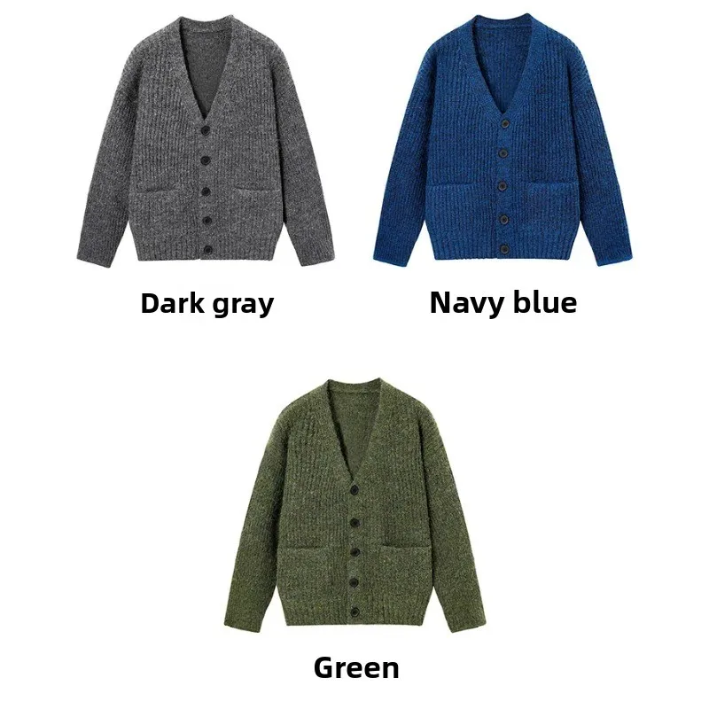 Men Fashionable Trendy Handsome Outdoor Knitted Cardigan Sweater Daily Sports Leisure Windproof Warm Comfortable Breathable Top
