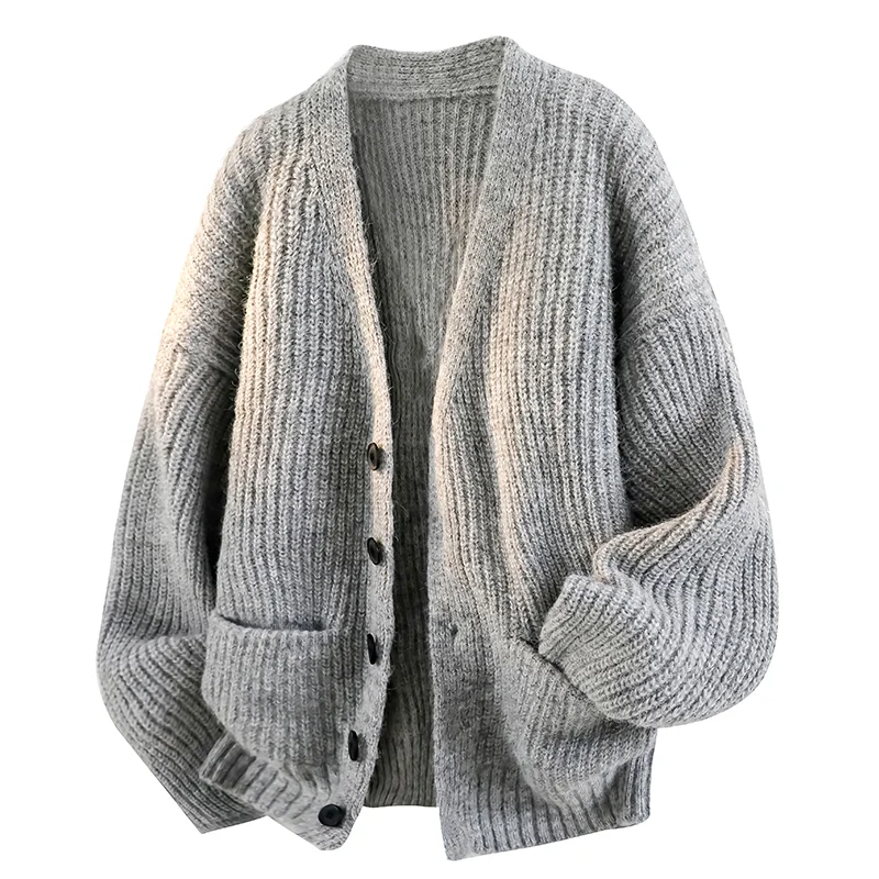 Men Fashionable Trendy Handsome Outdoor Knitted Cardigan Sweater Daily Sports Leisure Windproof Warm Comfortable Breathable Top