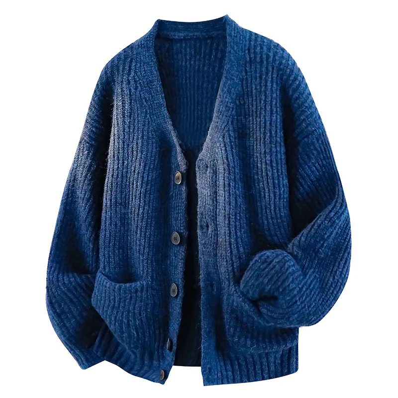 Men Fashionable Trendy Handsome Outdoor Knitted Cardigan Sweater Daily Sports Leisure Windproof Warm Comfortable Breathable Top