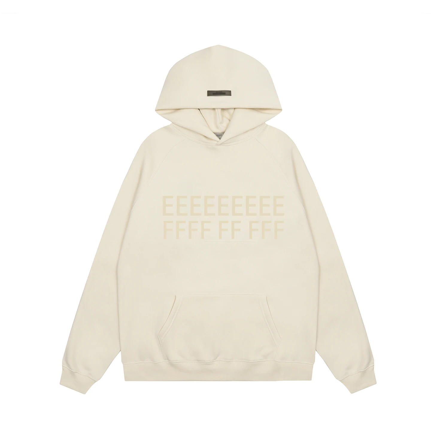 Men's Winter Set with Hooded Sweatshirt Featuring Two Rows of Plush Letters on the Chest, Unisex Long Pants and Hoodie Set