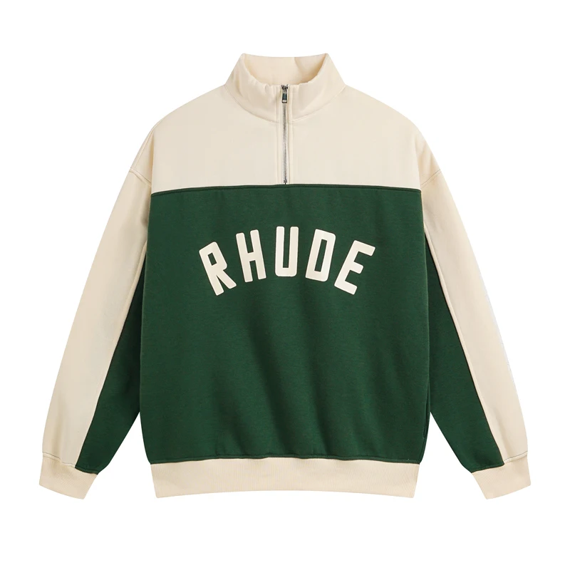 Red New Style American-style Sport Casual Rhude Suit High-quality Fleece Sport Suit Stock