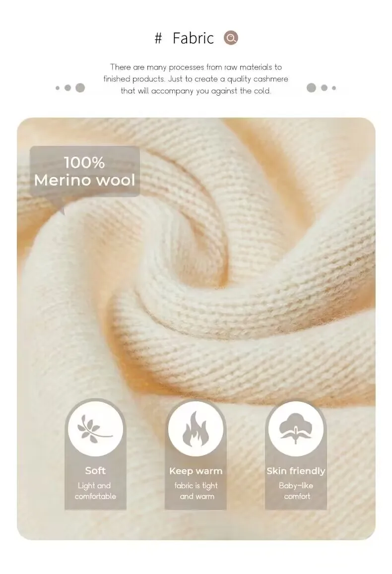 Autumn and winter 100% pure wool men's high collar thick solid color loose cashmere knit bottoming shirt