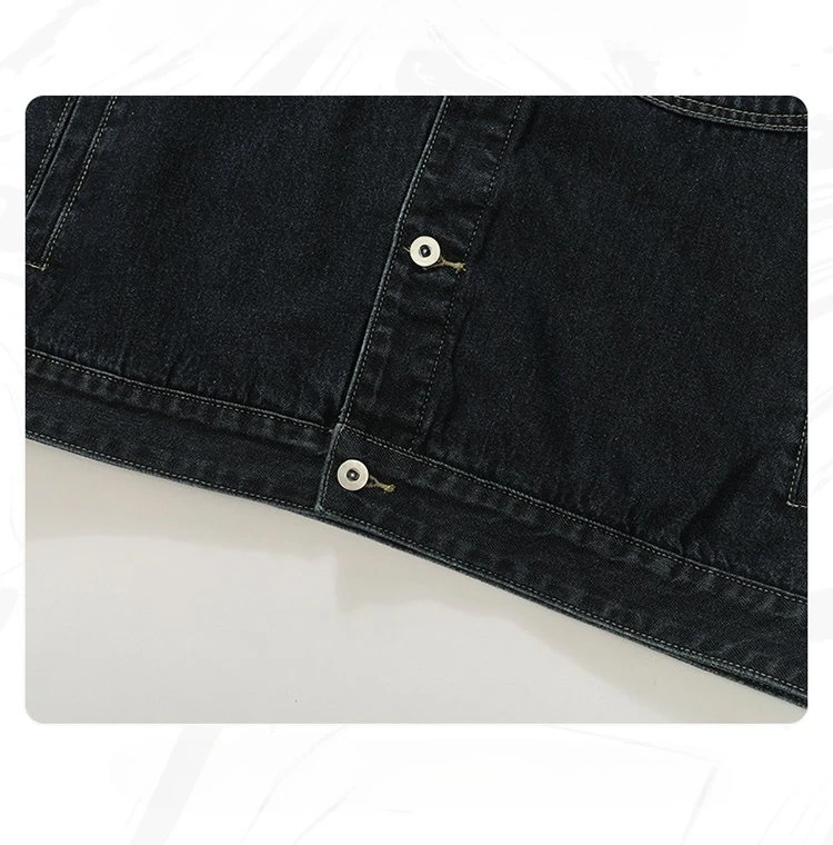 Trendy Loose fit Denim Jacket A Vintage Wash Finish Workwear Inspired Multipocket Design and Versatile Casual Style