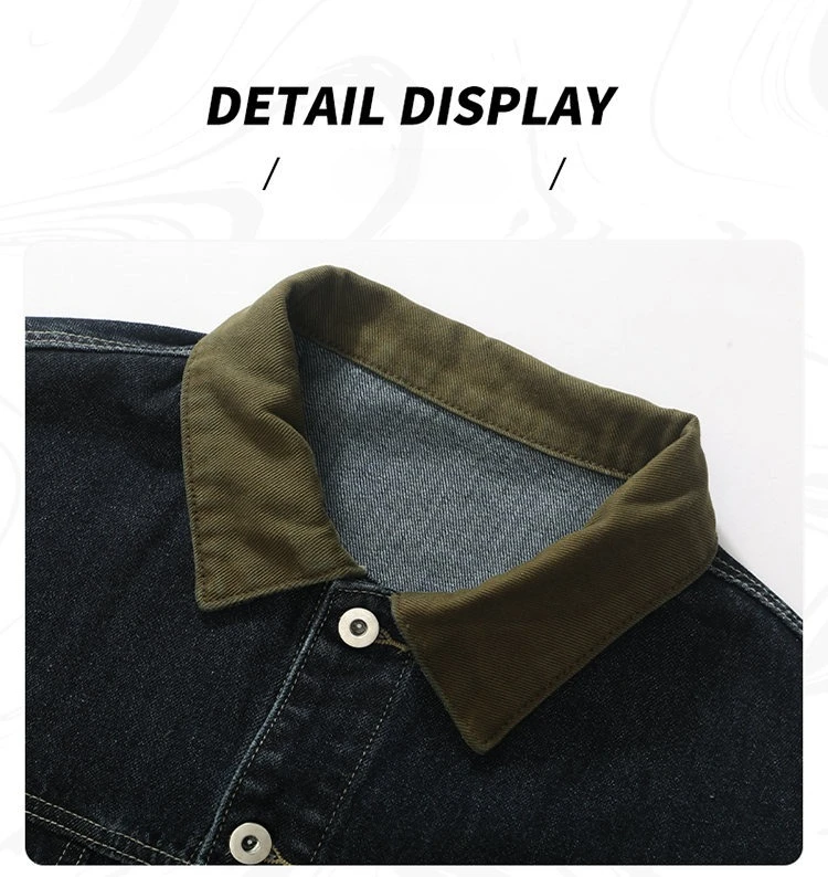 Trendy Loose fit Denim Jacket A Vintage Wash Finish Workwear Inspired Multipocket Design and Versatile Casual Style