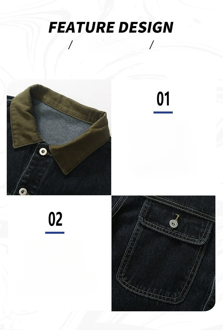 Trendy Loose fit Denim Jacket A Vintage Wash Finish Workwear Inspired Multipocket Design and Versatile Casual Style