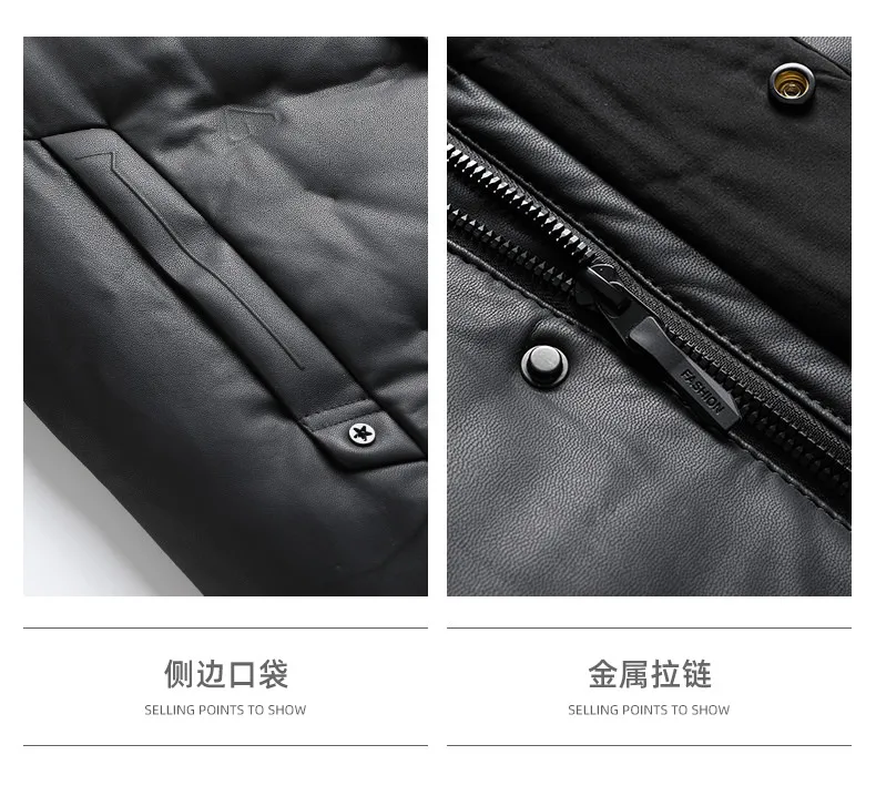 2024 Men's Down Jacket Mid-Length Winter Thick 90% White Duck Down Jacket windproof warm winter down coat,parkas men Hood coat
