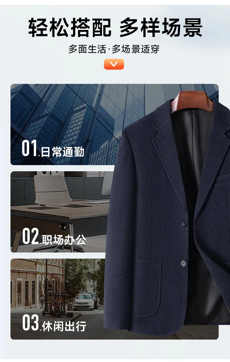 Blazer, Men's Fashionable Business Outdoor Travel Youthful Wedding Versatile Gentleman Host Casual Korean Style Slim-fit Blazer