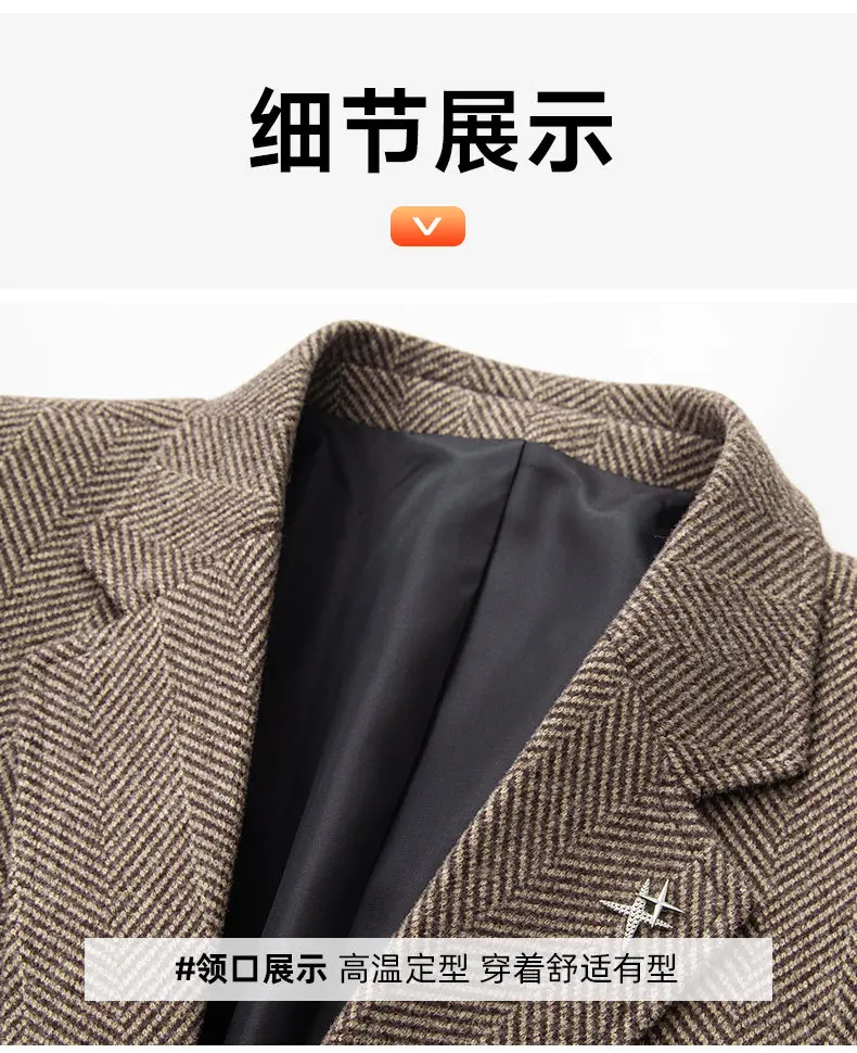 Blazer, Men's Fashionable Business Outdoor Travel Youthful Wedding Versatile Gentleman Host Casual Korean Style Slim-fit Blazer