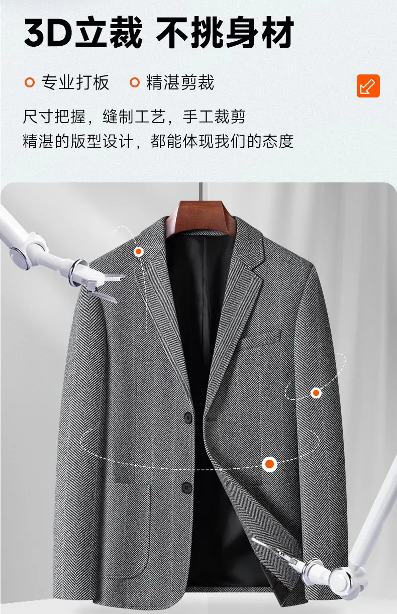 Blazer, Men's Fashionable Business Outdoor Travel Youthful Wedding Versatile Gentleman Host Casual Korean Style Slim-fit Blazer