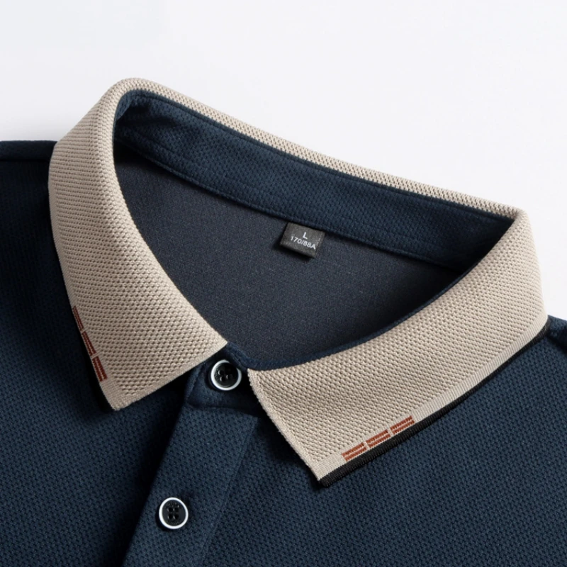 Plus Size 7XL 8XL 9XL Autumn Long Sleeve Business Polo Shirt Men Breathable Casual Gym Jogging Golf Hiking Loose Big Polo Shirt