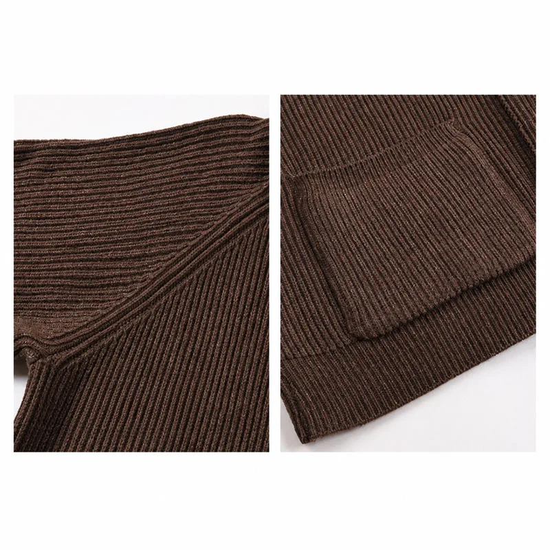CH Men's Shawl Collar Ribbed Knit Cardigan Button Front Soft Warm Casual Winter Sweater Coat with Pockets