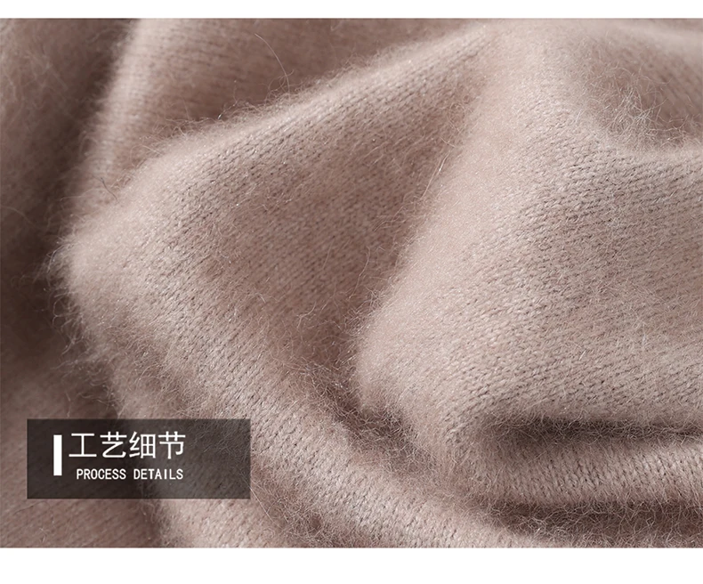 Winter New Mink Wool Cardigan Men's Round Neck Thickened Zipper Coat Business Casual Knitted Cashmere Sweater