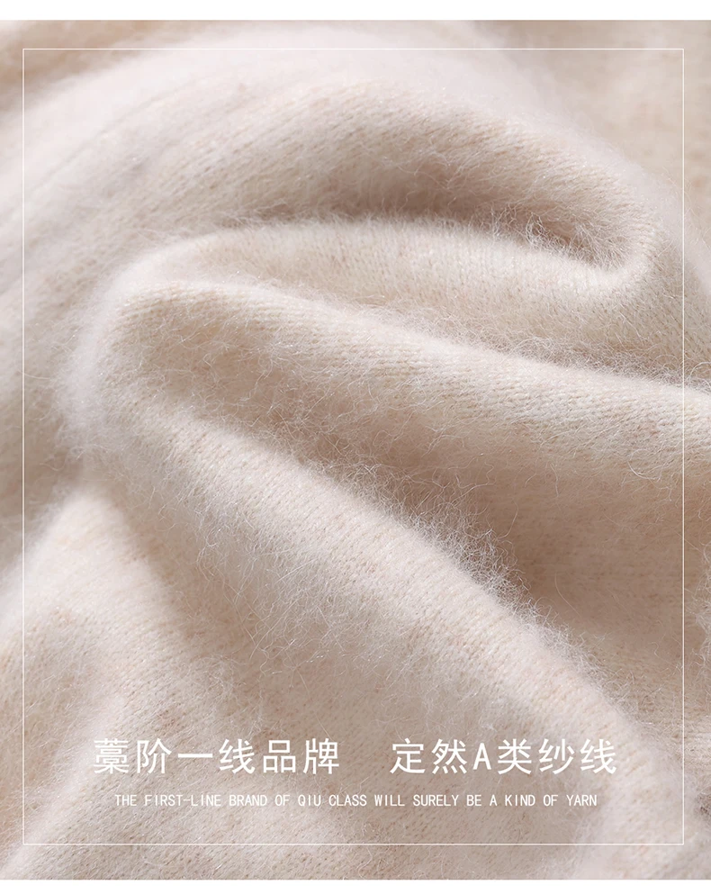 Winter New Mink Wool Cardigan Men's Round Neck Thickened Zipper Coat Business Casual Knitted Cashmere Sweater