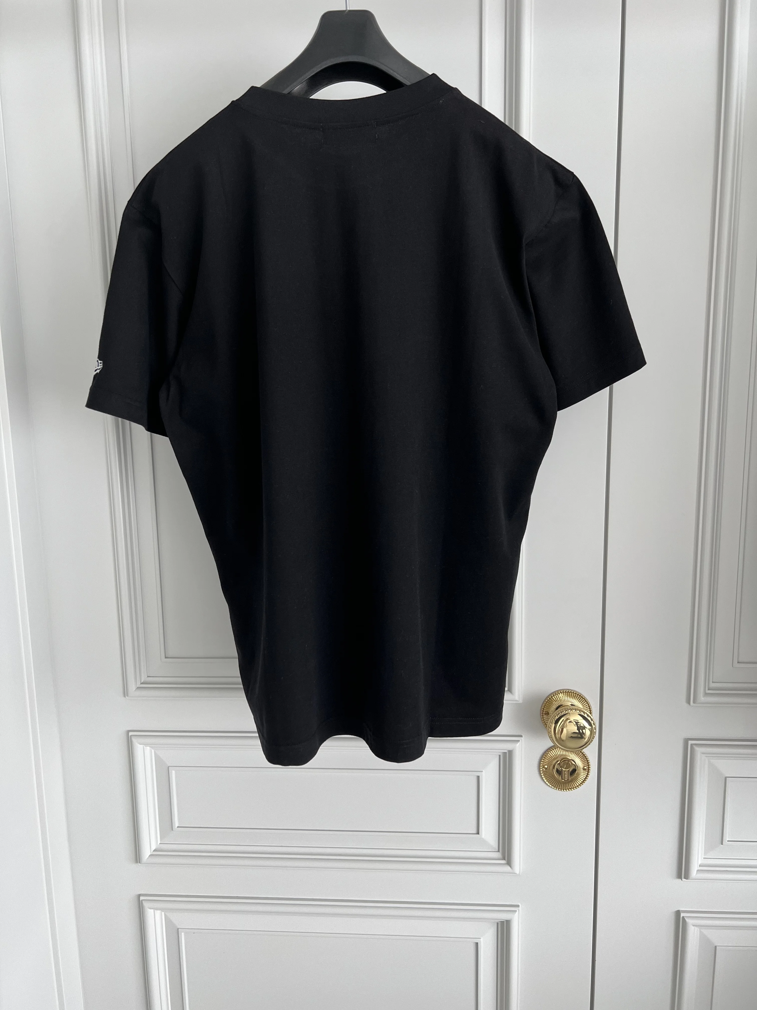 TOP-YAMAMOTO original design Crow short-sleeved black printed T-shirt Trendy loose large-sized pure cotton