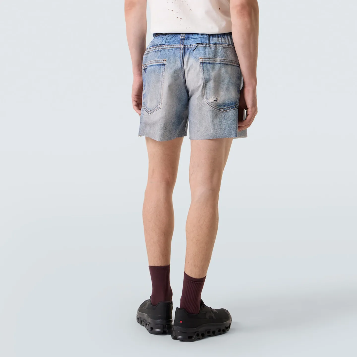 SATISFY PeaceShell Unlined Shorts Jeans Digitally Printed Sports Breathable Shorts