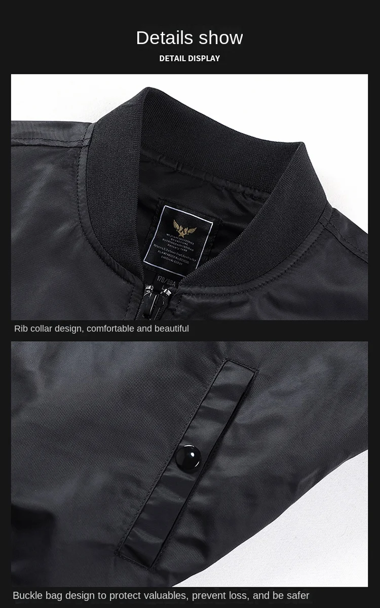 2025 New Cotton Cross border Flight Jacket Men's Thick Autumn/Winter Pilot Jacket Baseball Suit Large Size