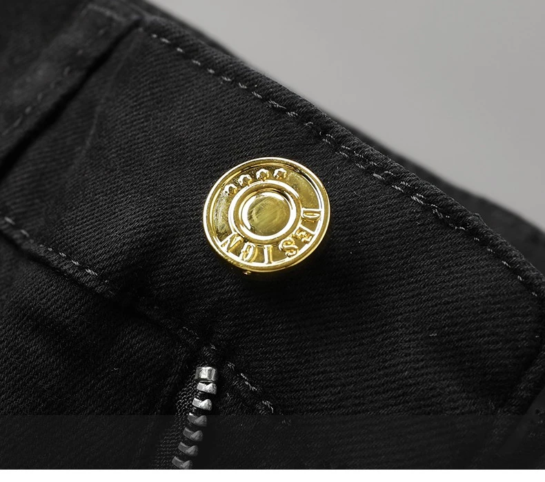High Quality Luxury European Design White Jeans Men Slim Straight Elastic Casual Breathable Black Long Trousers Man Plus Size 40