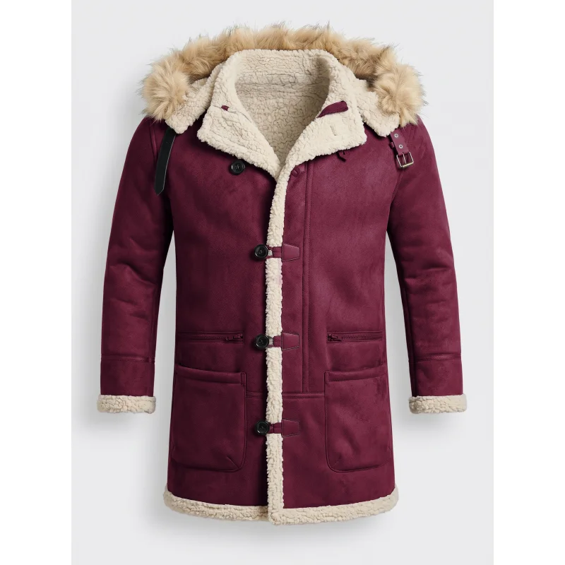 Men's Winter Fleece Jacket Popular Mohair Coat Multiple Pockets Hooded Jacket Outdoor Hiking Men's Clothing Thick Jacket for Men