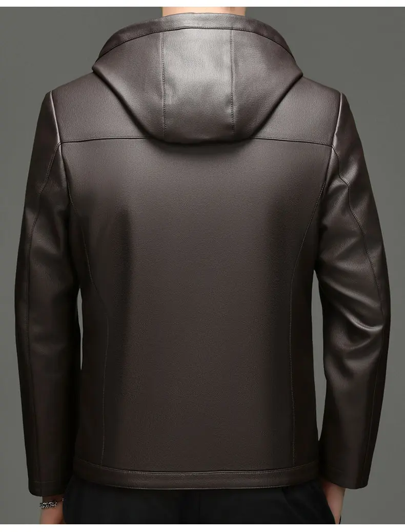 Spring Autumn New Style Men's Leather Jacket Casual Genuine Sheepskin Slim Fit Large Size Leather Coat for Men